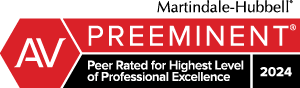 Martindale-Hubbell AV Preeminent Peer Rated for Highest Level of Professional Excellence 2024